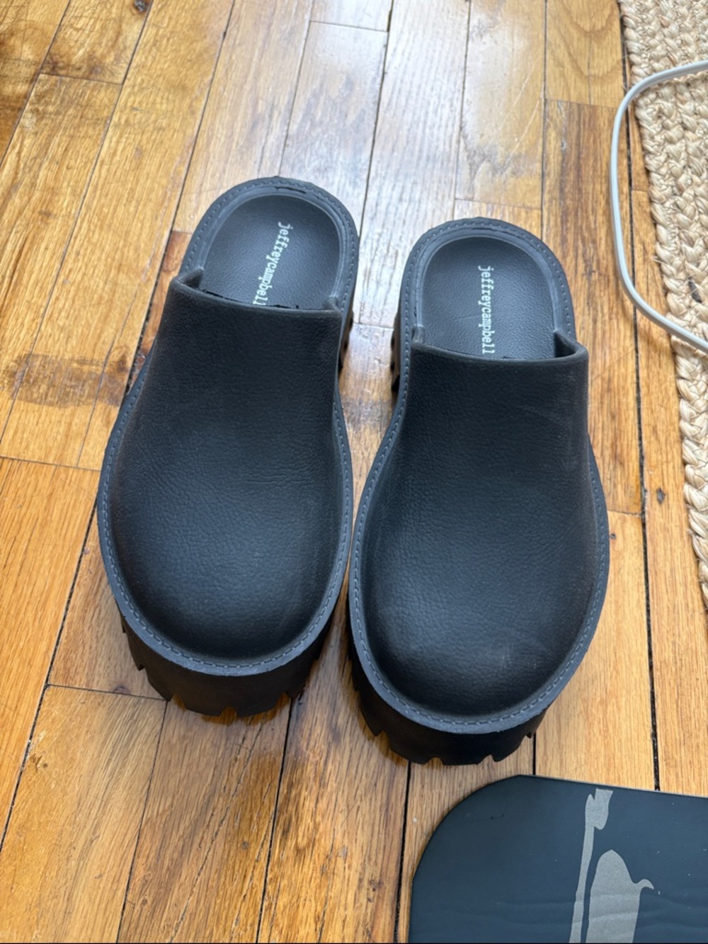 Jeffrey Campbell Black Chunky Platform Clogs